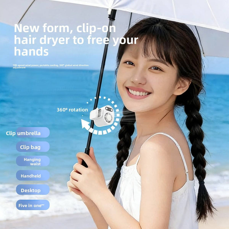 Portable Waist-Mounted Mini Fan – Hands-Free Personal Cooling Fan