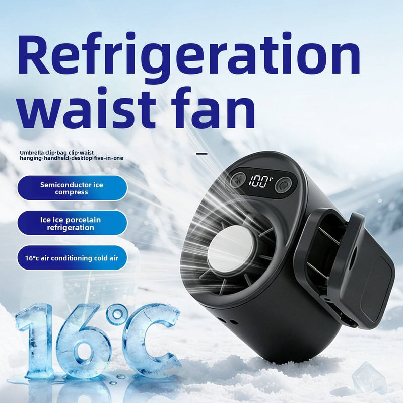 Portable Waist-Mounted Mini Fan – Hands-Free Personal Cooling Fan
