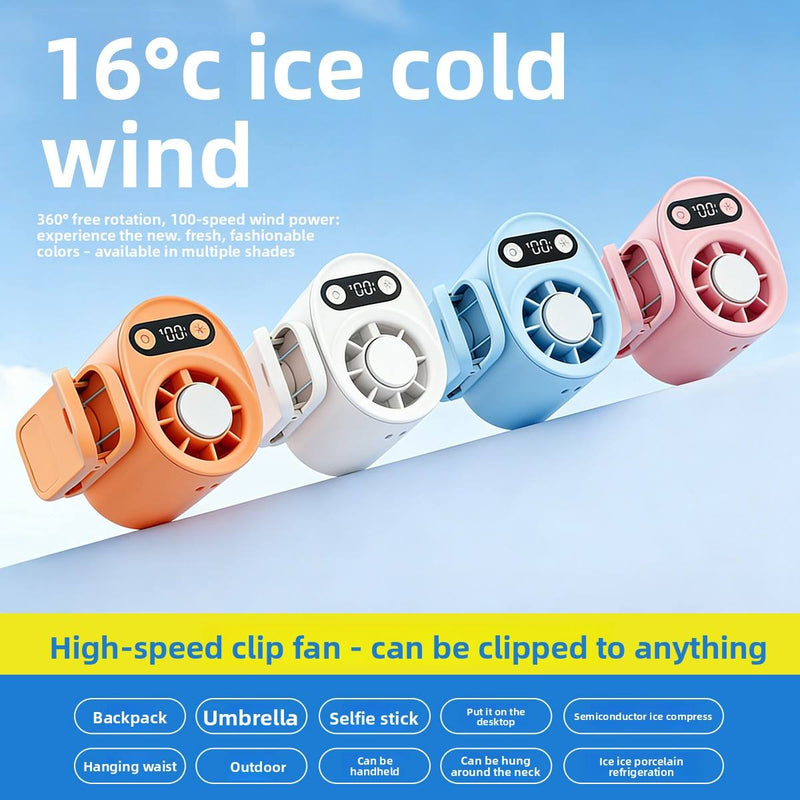 Portable Waist-Mounted Mini Fan – Hands-Free Personal Cooling Fan
