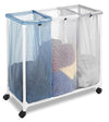 Laundry Basket with Clothing Sorter – 2-Section Clothes Hamper & Organizer