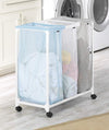 Laundry Basket with Clothing Sorter – 2-Section Clothes Hamper & Organizer
