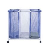 Laundry Basket with Clothing Sorter – 2-Section Clothes Hamper & Organizer